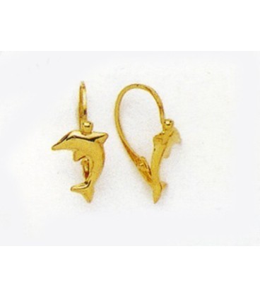 Boucles d'oreilles OR enfant dauphin Boucles d'oreilles OR enfant dauphin