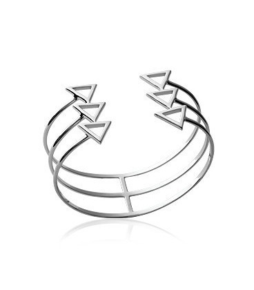 Bracelet trois joncs rigides manchette très moderne argent massif etniic chic Bracelet trois joncs rigides manchette très moderne argent massif etniic chic