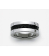 Bague alliance homme acier et carbone-1