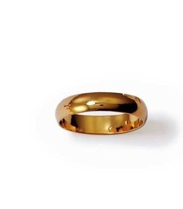 Alliance mariage bague plaqué or simple homme-1