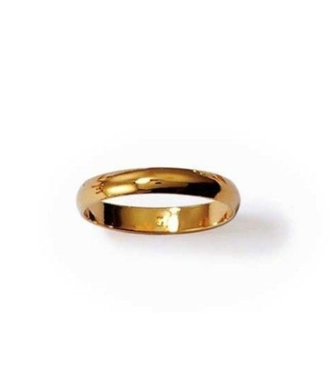 Alliance mariage fine plaqué or bague simple 