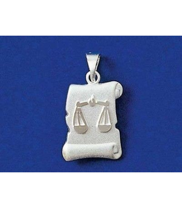 Pendentif enfant parchemin signe du zodiaque argent massif-1