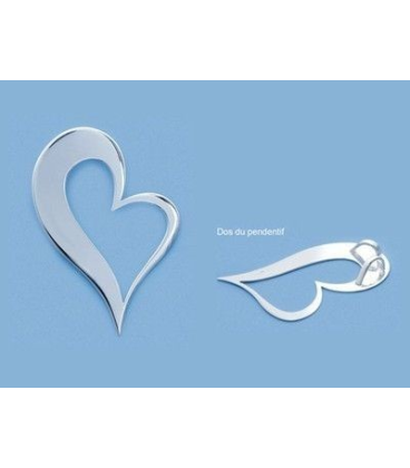 Beau pendentif coeur argent massif ST-VALENTIN-1