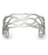 Bracelet rigide acier entrelacs stylisé femme-1