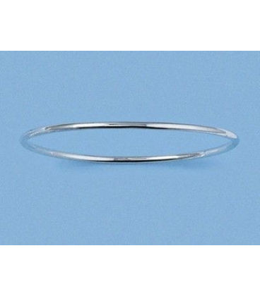 Bracelet femme rigide argent massif rond-1