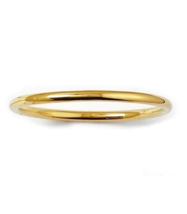 Beau jonc rigide femme plaqué or bombé