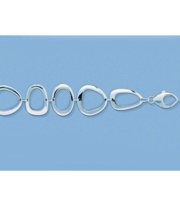 Bracelet argent massif anneaux multiforme-1