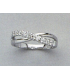 Bague argent massif vagues croisées zirconium-1