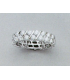 Bague mariage argent massif alliance double rangs d'oxydes de zirconium-1