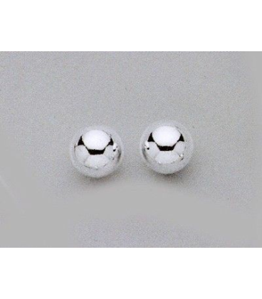 Boucles d'oreilles boule d'argent massif-1