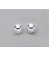 Boucles d'oreilles boule d'argent massif-1