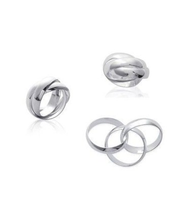 Alliance bague argent massif homme femme beaux anneaux entrelacés cérémonie 