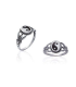 Bague yin et yang argent massif-2