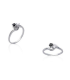 Petite bague argent massif zirconium et saphir tête à tête-2