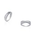 Bague alliance argent massif demi jonc d'oxydes de zirconium -2