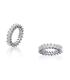Alliance argent massif petites navettes de zirconium griffées-2