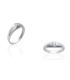 Bague jonc argent massif oxyde de zirconium 