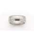 Bague acier brossé inoxydable alliance légèrement bombée-1
