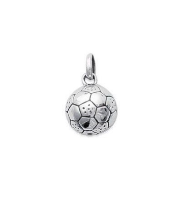 Pendentif argent massif ballon de foot-2