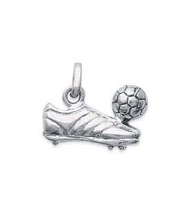 Pendentif argent massif ensemble pour footballeur