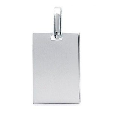 Plaque à graver pendentif argent massif 