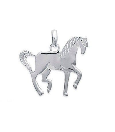 Pendentif argent massif cheval-2