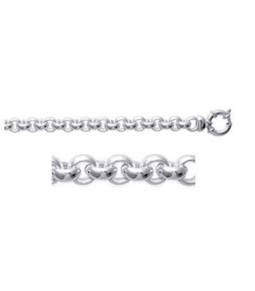 Gros collier argent massif maille jaseron 