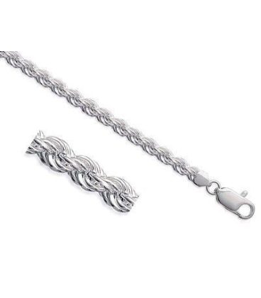 Collier corde argent massif-2