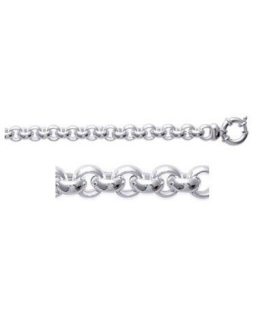 Gros bracelet argent massif maille jaseron 