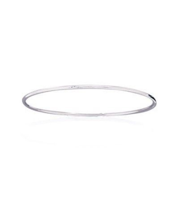 Bracelet femme rigide argent massif rond-2