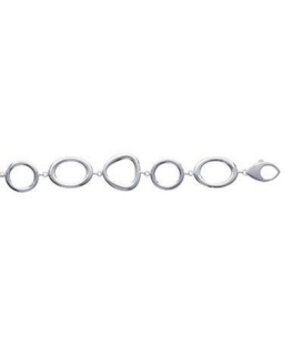 Bracelet argent massif anneaux multiforme