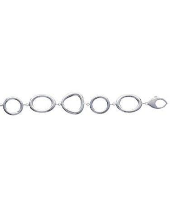 Bracelet argent massif anneaux multiforme-2