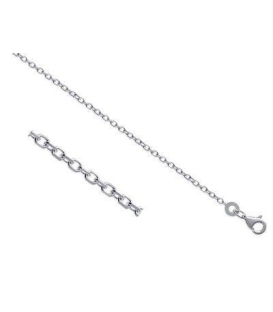 Chaine de cou enfant argent massif maille forçat diamantée