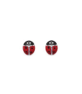 Boucles d'oreilles enfant en argent massif petite occinelle