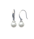 Boucles d'oreilles argent massif dormeuse perle de Majorque