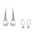 Boucles d'oreilles argent massif goutte perle d'eau douce-1