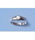 Bague jonc argent massif oxyde de zirconium 