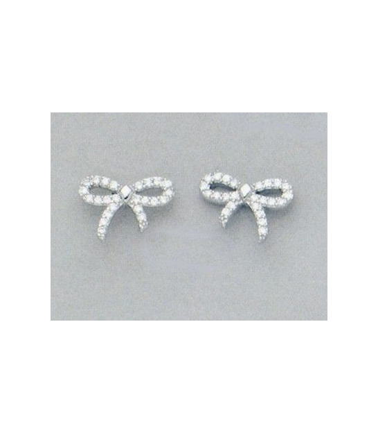 Boucles D'oreilles Argent Massif - Ovales Ajourés Avec Zirconiums Noirs Et Blancs, Occasion