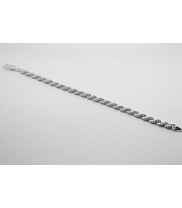 Bracelet argent massif corde-3