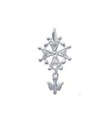 Pendentif croix huguenote argent massif-1