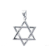 Pendentif étoile de David argent massif 