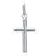 Pendentif croix chrétienne catholique en argent massif 