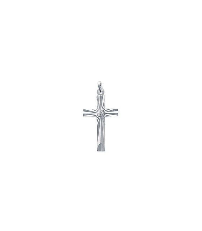 Pendentif Croix Argent Massif Diamante Bijou Homme Femme Enfant