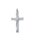 Pendentif croix chrétienne catholique argent massif diamantée-1