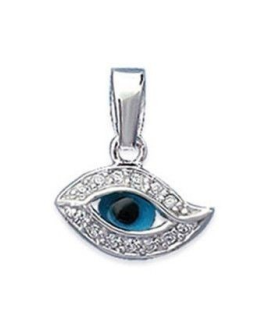 Pendentif oeil de la chance argent massif