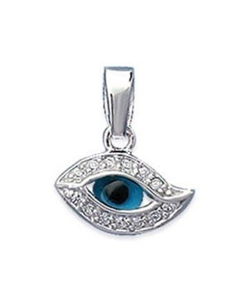 Pendentif oeil de la chance argent massif 