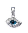 Pendentif oeil de la chance argent massif