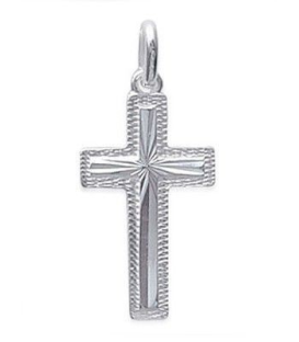 Pendentif belle croix argent massif diamantée