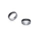 Bague homme acier anneau alliance deux tons-2