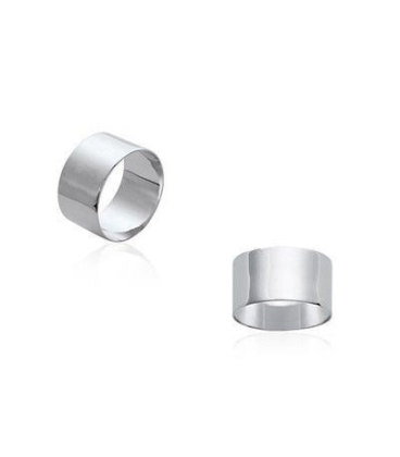 Bague tube alliance argent massif plate 